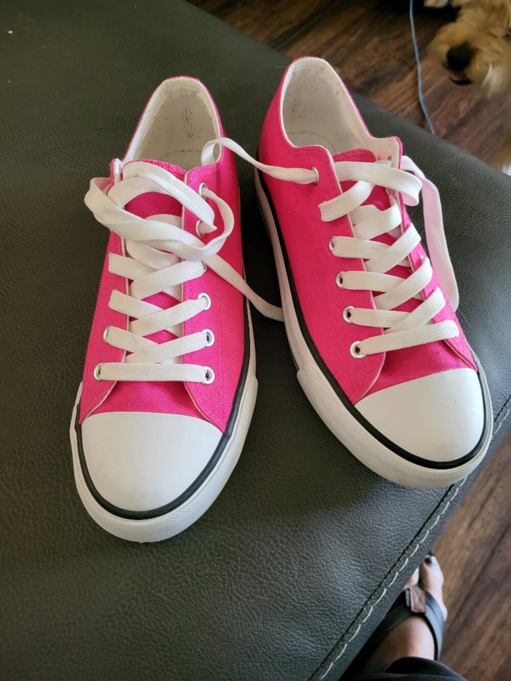 Bright Pink Platform Sneakers - Picture 3 of 3